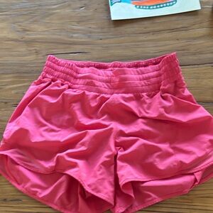 lululemon athletica Hot Pink Athletic Shorts with Elastic Waistband